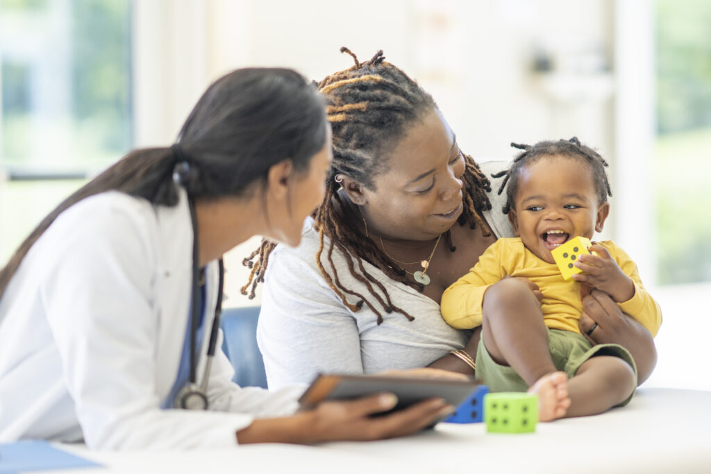 Mother with her Son at the Doctors